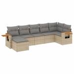 Gartensitzgruppe K5242(7-tlg) Beige - Massivholz - 69 x 62 x 62 cm