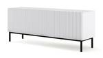 Meuble TV RavennaB 150x42x58 Noir - Blanc