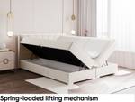 Boxspringbett John Creme - Breite: 186 cm - H3