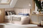 Jugendbett Boxspringbett Beti Creme - Breite: 120 cm - H4