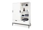 Armoire Steel grande Blanc - Bois manufacturé - 140 x 187 x 52 cm