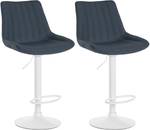 Tabouret de bar Toni Lot de 2 Gris lava