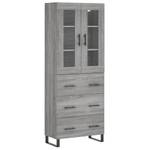 Highboard DE8026 Grau - Holzwerkstoff - 34 x 180 x 70 cm