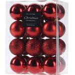 Weihnachtskugel-Set, Ø 4 cm, 20-teilig Rot