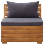 Gartensofa (2er Set) 3001853-7 Grau - Massivholz - Holzart/Dekor - 68 x 60 x 68 cm