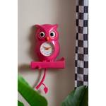 Horloge Hibou H37,5cm Rose foncé