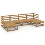 Garten-Lounge-Set (6-teilig) 3009734-1 Braun - Massivholz - Holzart/Dekor - 70 x 30 x 70 cm