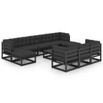 Garten-Lounge-Set (11-teilig) 3009746-2 Anthrazit - Schwarz