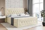 Boxspringbett NOEL-Z Beige - Breite: 140 cm - H4