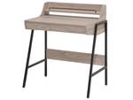 Schreibtisch BROXTON Schwarz - Braun - Holzwerkstoff - 77 x 89 x 46 cm