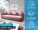 Sofa ASVIL 3-Sitze Monolith 63 Pink