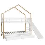 Etagenbett FunyZoom Ⅰ Beige - Weiß - Holzwerkstoff - Massivholz - Holzart/Dekor - 183 x 223 x 245 cm