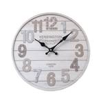 Horloge murale Gasteria Blanc - Bois manufacturé - 4 x 34 x 34 cm