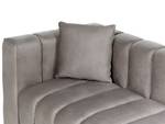 Chaiselongue LANNILS Beige - Schwarz - Taupe - Armlehne davorstehend rechts - Ecke davorstehend links