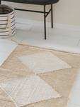 Tapis de couloir en laine Nahla Beige - Fibres naturelles - 70 x 1 x 200 cm