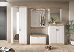 Porte-manteau mural Laredo Blanc - En partie en bois massif - 80 x 114 x 25 cm