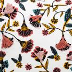 Deko Kissenbezug GYPSY mit Fransen Naturfaser - 1 x 40 x 40 cm