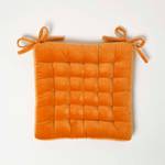 Samt-Stuhlkissen aus Baumwollsamt Orange