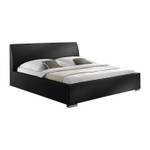 Gestoffeerd bed Alto Comfort zwart kunstleer/wit - Zwart - 160 x 200cm