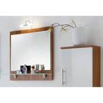 Miroir de salle de bain Arizona Imitation noyer - Blanc