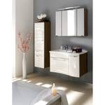 Ensemble meubles lavabo Fontana Grand modèle - Imitation noyer - Blanc