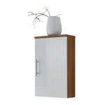 Armoire suspendue Arizona Imitation noyer - Blanc