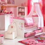 Set de chambre enfant Princesse Lillifee 2 éléments - Lit à barreaux et table à langer rose et blanche