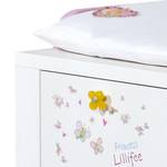 Set de chambre enfant Princesse Lillifee Lit à  barreaux et table à  langer rose et blanche