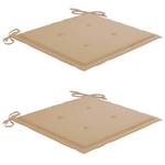 Garten-Essstühle 2er Set D2241 Beige - Massivholz - 59 x 87 x 59 cm