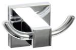 Fackelmann Doppelhaken Handtuchhalter Grau - Metall - 13 x 7 x 13 cm