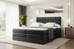 Boxspringbett DAISY KING Hochglanz Schwarz - Breite: 180 cm