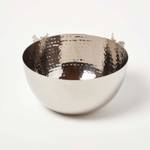 Dekoschale Silber geh盲mmert-24,5x22,cm