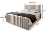 Boxspringbett ARION Hellgrau - Breite: 140 cm