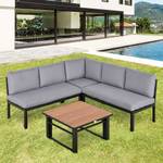 Gartenmöbel-Set 84B-605 Grau - Textil - 65 x 73 x 120 cm