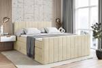 Boxspringbett EDITA-Z KING Ecru - Breite: 180 cm