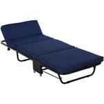 Klappbett Gästebett 831-318BU Blau - Metall - 65 x 26 x 184 cm