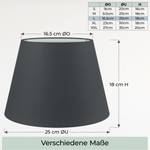 Lampenschirm Premium I Konisch SW UØ25 Schwarz - 17 x 18 x 25 cm