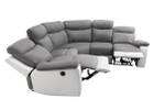 Canapé d'Angle de Relaxation OSCAR Gris - Blanc