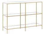 Konsolentisch ORETTA Gold - Glas - 100 x 73 x 30 cm