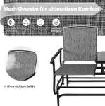 Gartenbank, 2-Sitzer Schaukelbank Grau - Metall - 70 x 95 x 145 cm