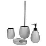 Bad Set Hollywood (4 teilig) Silber - Stein - 12 x 40 x 12 cm