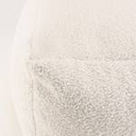 Pouf carré 53x53cm tissu bouclette blanc Blanc - Textile - 53 x 33 x 53 cm