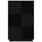 Highboard DE1575 Schwarz - Massivholz - 35 x 117 x 74 cm