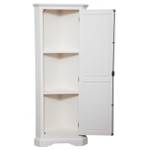 Eckschrank RUSTIK Weiß - Massivholz - 50 x 184 x 50 cm