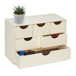 Boîte à tiroirs en bois Blanc - Bois manufacturé - 40 x 28 x 20 cm