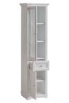 Armoire haute PALACE HC49 2D1D Blanc - Bois manufacturé - Matière plastique - 49 x 190 x 43 cm