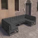 Garten-Lounge-Set (6-teilig) 3009747-2 Anthrazit - Schwarz