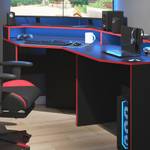 Bureau ordinateur Kron noir/rouge Set 3 Profondeur : 90 cm