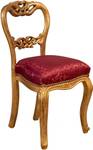 Esszimmerstuhl LouisXVI Gold - Rot - Massivholz - Holzart/Dekor - 45 x 83 x 43 cm