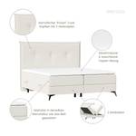 Boxspringbett Menzzo Creme - Breite: 200 cm